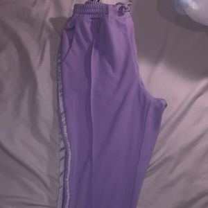 Double sided grey striped joggers ,  color lilac